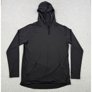 Barbell Apparel Hoodie Mens XL Black Long Sleeve Zipper Pockets Athletic Gym